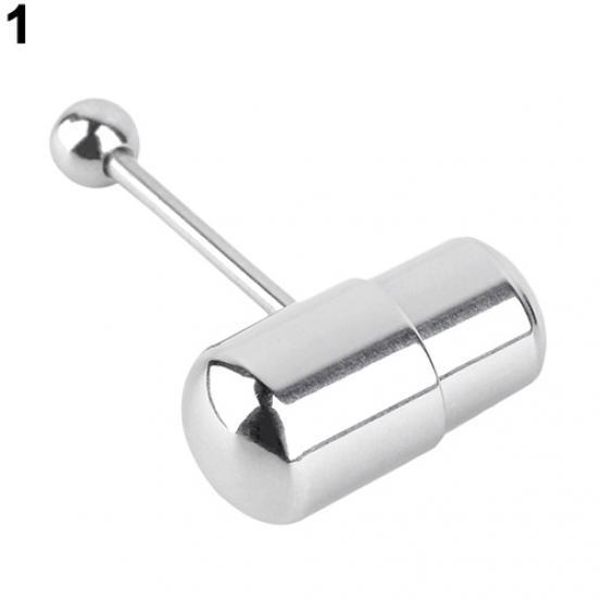 1 Stück Cool Vibrating Barbell Zungenringe Bars Piercing Edelstahl Körperschmuck silber