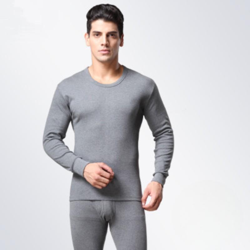Warme Herren-Thermounterwäsche, lange Unterhosen für Herren, Thermo-Unterwäsche-Sets, dicke lange Unterhosen XL dunkelgrau