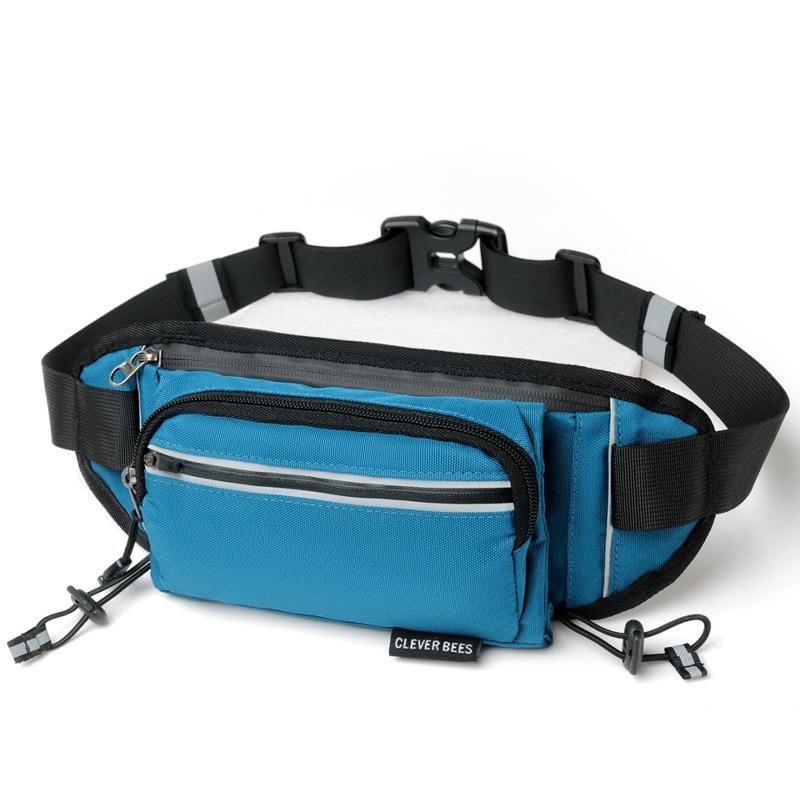 Outdoor Sport Bauchtasche Multifunktionale Offroad-Lauftasche Unisex Freizeitgürtel Hüfttasche Handy Bauchtasche Nachtlauf Ausrüstung Zubehör L126 blau
