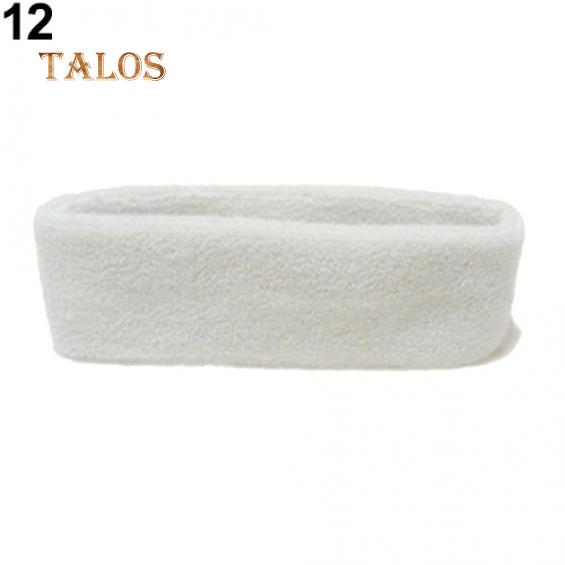 Mode Frauen Männer Sport Schweiß Schweißband Stirnband Yoga Gym Stretch Kopf Haarband Haare Schmuckstück weiß