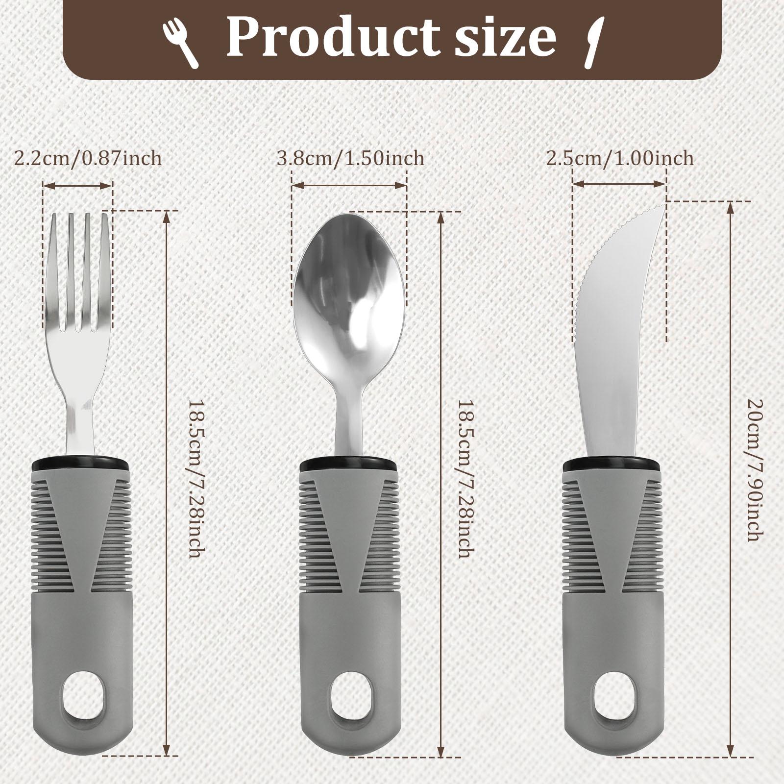 Besteck für ältere Menschen Adaptives Besteck Löffel für Behinderte Gabel Älteren-Set Parkinson Anti-Zittern Schwache Handgriff-Werkzeuge