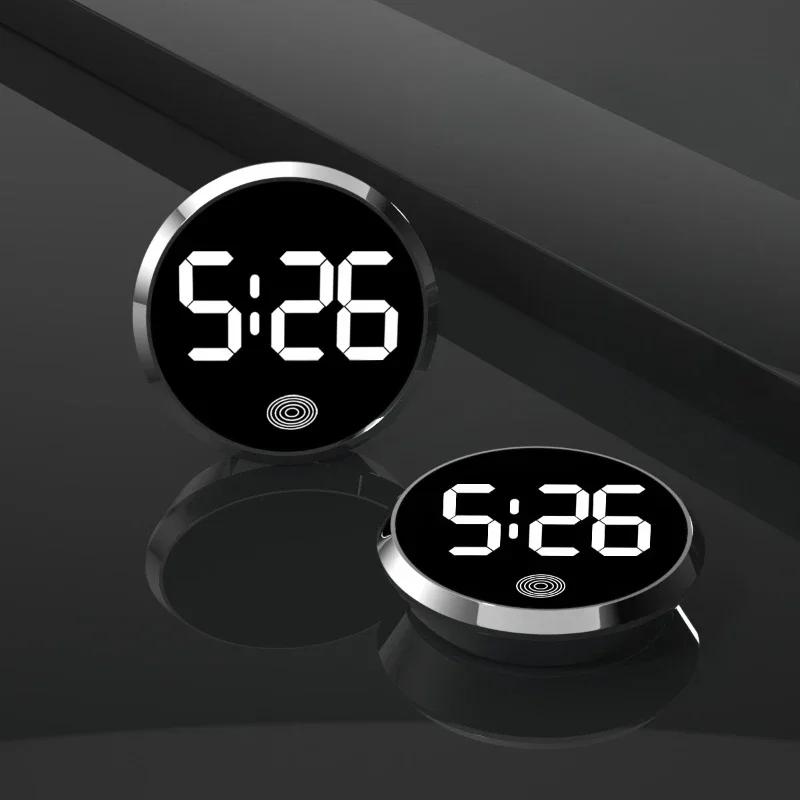 LED Autouhr Leuchtende 45mm Mini Digitaluhren für Autos Wasserdichte Elektronische Quarzuhr Fahrrad Motorrad Uhr Auto-Dashboard-Zubehör