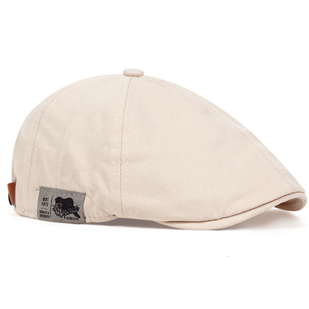 Classics Side Decoration Schirmmütze Herren Damen Outdoor Sonnenschutz Baskenmütze Künstler Zeitungsjungenmütze Trucker Caps beige