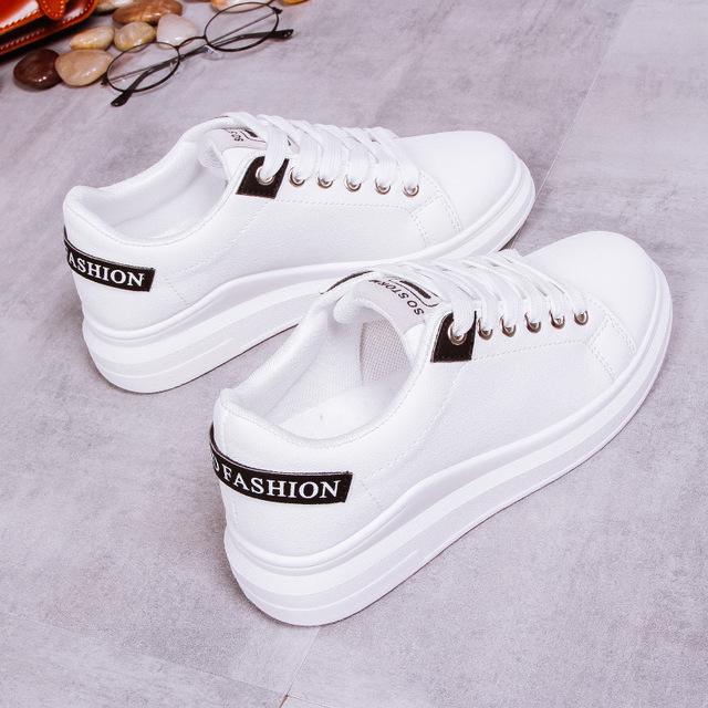 Frühling Sommer Weiße Schuhe Frau Casual Faulenzer Mode Turnschuhe Frauen Low-cut Schuhe Damen Neue Hohe Qualität Schuhe 37 schwarz