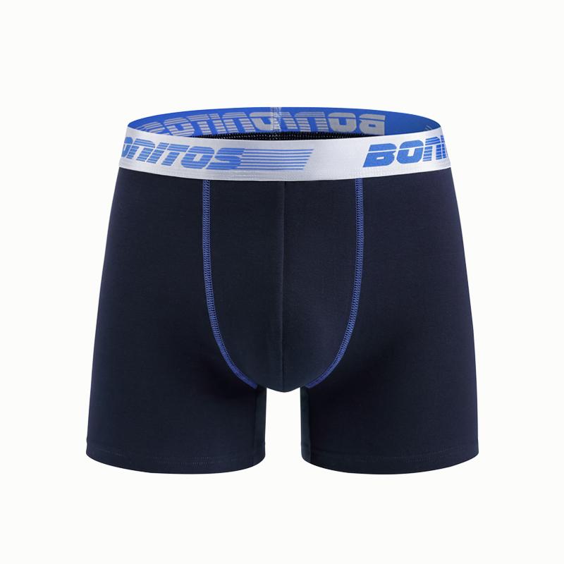 1Pcs Herren Höschen Baumwolle Männer Boxer Bequeme Unterwäsche Für Mann Druck Unterhose XL dunkelblaue