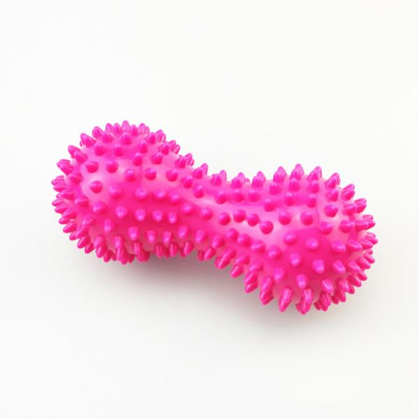 PVC Erdnussform Massage Yoga Fitness Ball Stress Relax Body Spiky Massagegerät rose rot