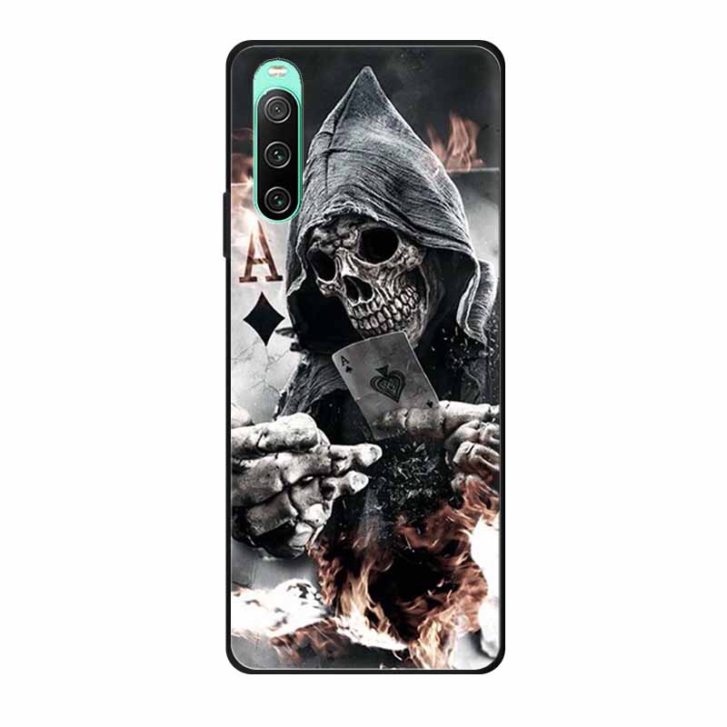 Für Sony Xperia 10 V / 1 V Hülle 2023 Wolf Löwe Katze Weiches TPU Silikon Hüllen Für Sony Xperia 1 V 5G 10V 1V Schutzhülle Fundas Capa Xperia 10 V gray