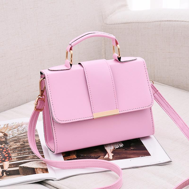 Mode Frauen Handtasche Messenger Taschen PU Schulter Tasche Dame Umhängetasche Mini Tasche Weibliche Abend Taschen 20*8*15cm rosa