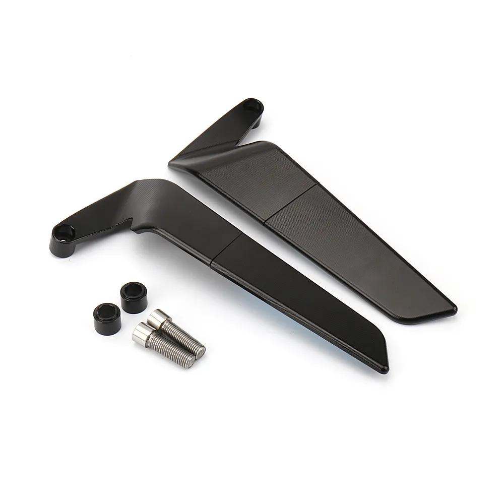 Für Kawasaki Z900 Spiegel Z650 Spiegel Stealth Sport Winglets Spiegel Einstellbare Spiegel Motorrad Flügel Spiegel 2021-2023 schwarz