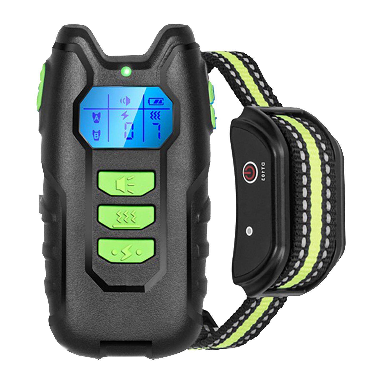 Hundeerziehungshalsband mit Fernbedienung - Verstellbares Halsband für Hunde (1-99) Piep Vibration Taschenlampe Wiederaufladbar Hund E-Halsband Zum Traini One Size