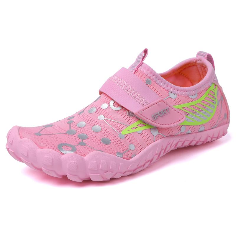 Kinder Schwimmen Wasserschuhe Junge Mädchen Strand Barfuß Aquaschuhe Schnelltrocknend Flussaufwärts Waten Sport Sneakers Zum Tauchen Surfen Bootfahren 30 rosa