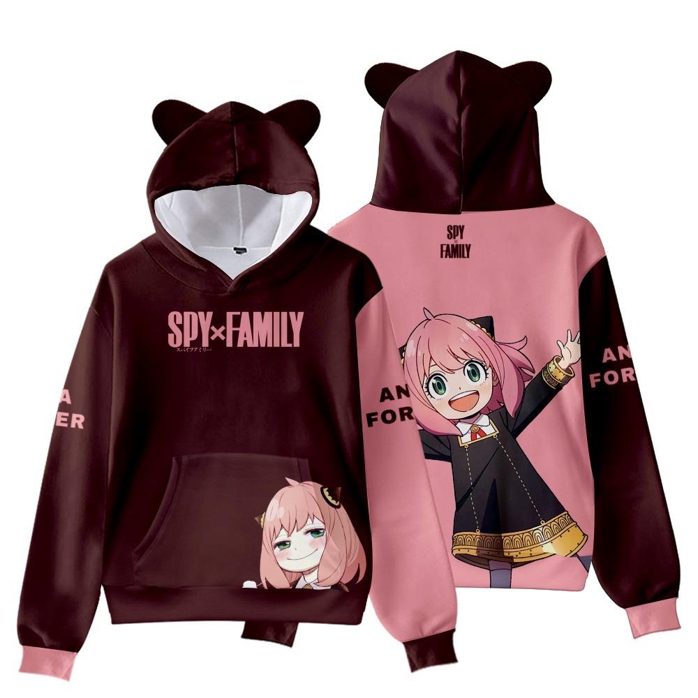 Hoodies Spy X Family Anya Forger Kleidung Jungen Mädchen Hoodie Sweatshirt Oberbekleidung Jacke Kinderkleidung XXXL pink