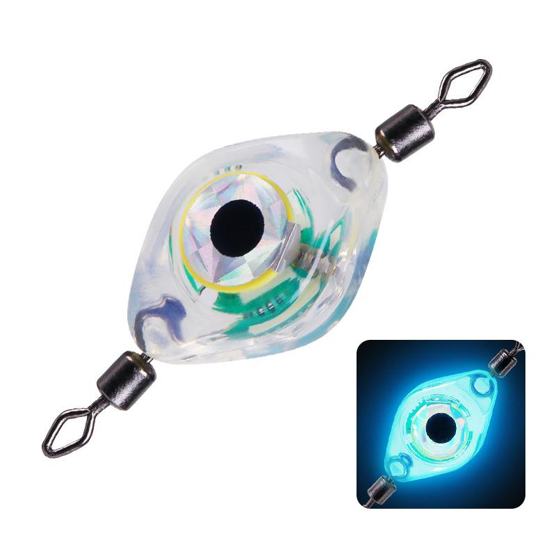 1Pc Led Fisch Lampe Mini Angeln Locken Licht Led Tiefer Tropfen Augen Form Angeln Tintenfisch Angeln Köder Leuchtende locken