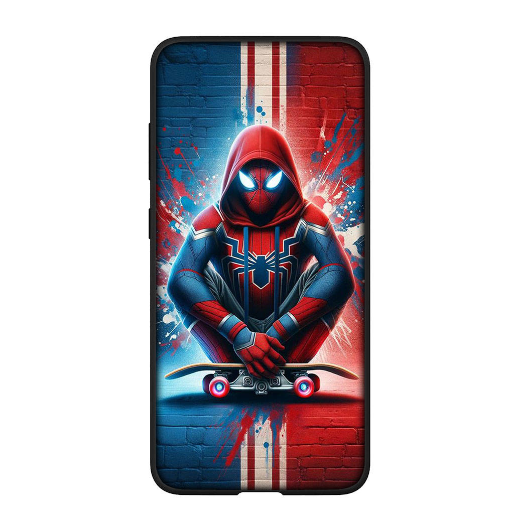 Handyhülle für Samsung Galaxy S24 S23 iPhone 15 14 Xiaomi Redmi Note 13 12 11 8 10 9 Pro Max X XR OPPO A15 Huawei Spider Man Marvel Spiderman Cover for Samsung Galaxy Note 9 terra