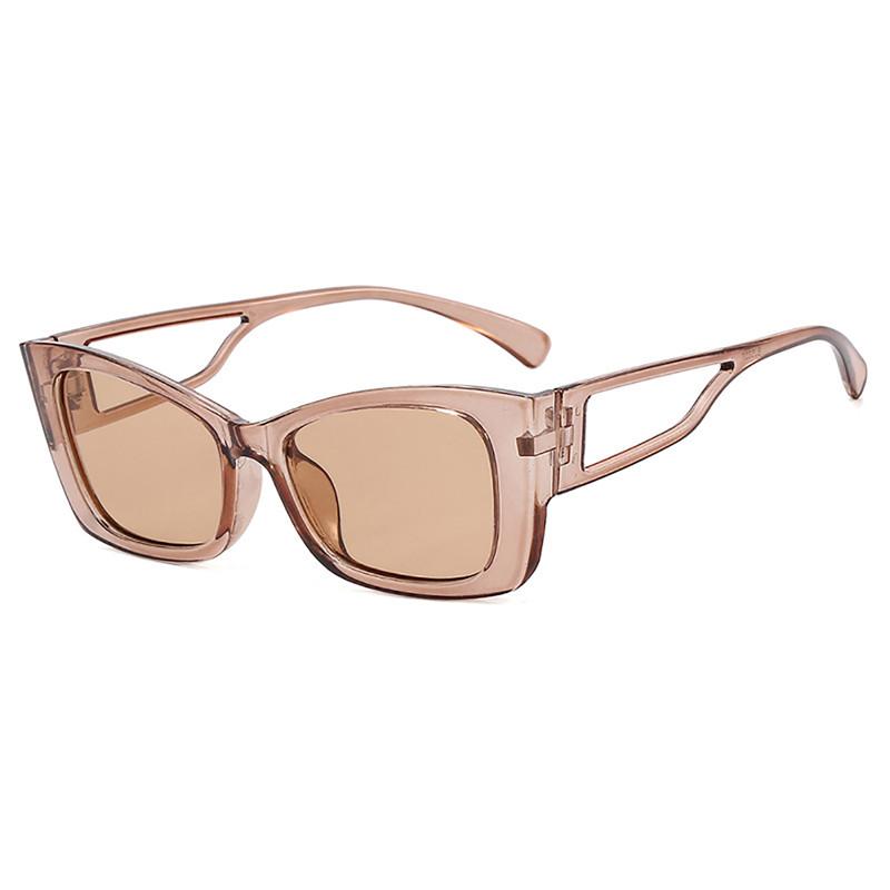 Mode Neue Cat Eye Schmetterling Rahmen Sonnenbrille UV400 Frauen Hohl Sonnenbrille Moderne Outdoor Reise Sonnenschutz Brillen 1 sunglasses champagner