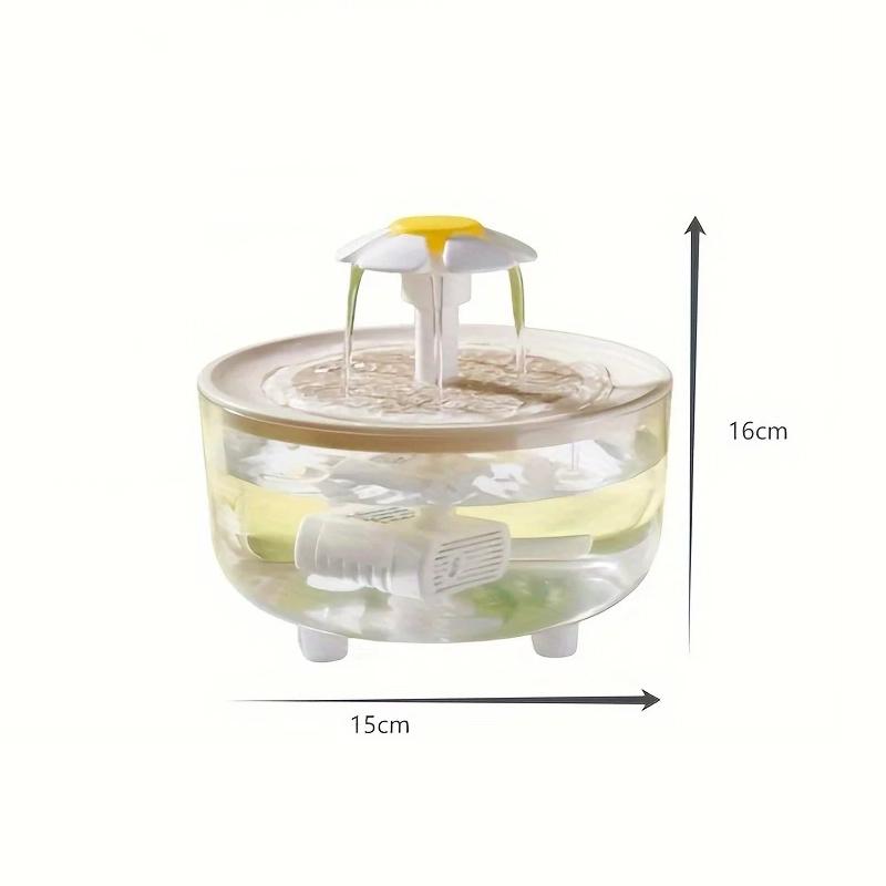 Haustier-Wasserbrunnen, automatischer Katzen-Trinknapf-Filter, USB-elektrischer Stummschalt-Haustier-Trinkspender, Trinker für Katzen, Wasserfilter Transparent