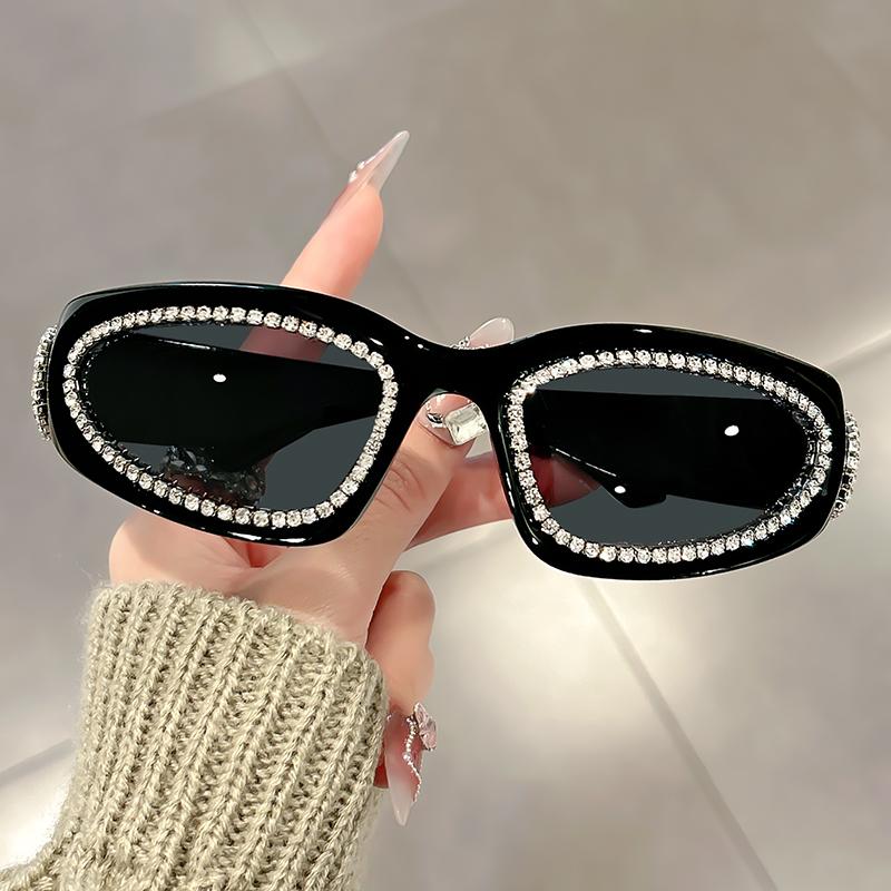 Stilvolle diamantbesetzte Brille trendige und individuelle dekorative Brille Outdoor Fahrradbrille Sonnenbrille