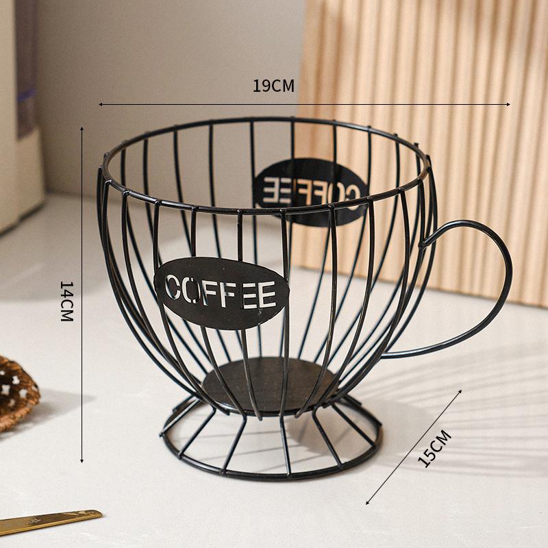 Nordic Stil Kaffee Kapsel Organizer Regale Luxus Hause Snacks Süßigkeiten Lagerung Halter Kaffee Shop Bar Display Rack with letter schwarz