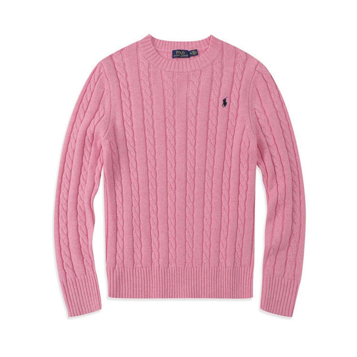 VibeStreet Herbst/Winter Rundhals Pullover Modisches Oberteil Gestrickter Pullover für Herren M rosa