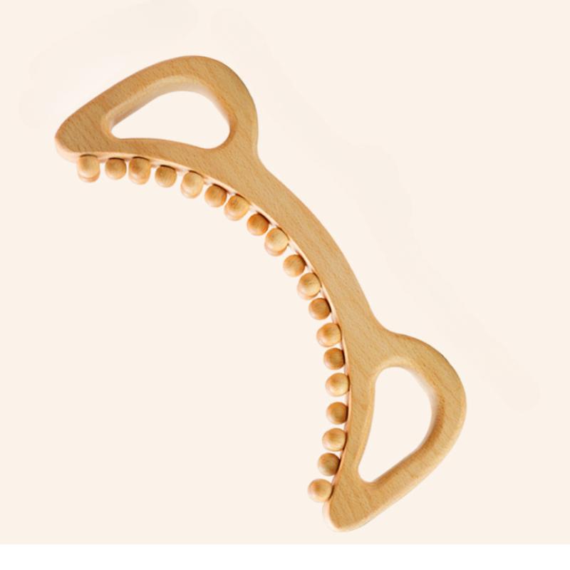 Handliches gebogenes Massagegerät Holzmassagegerät für Ganzkörpermassage Manuelles Massagegerät Bewegung und Entspannung