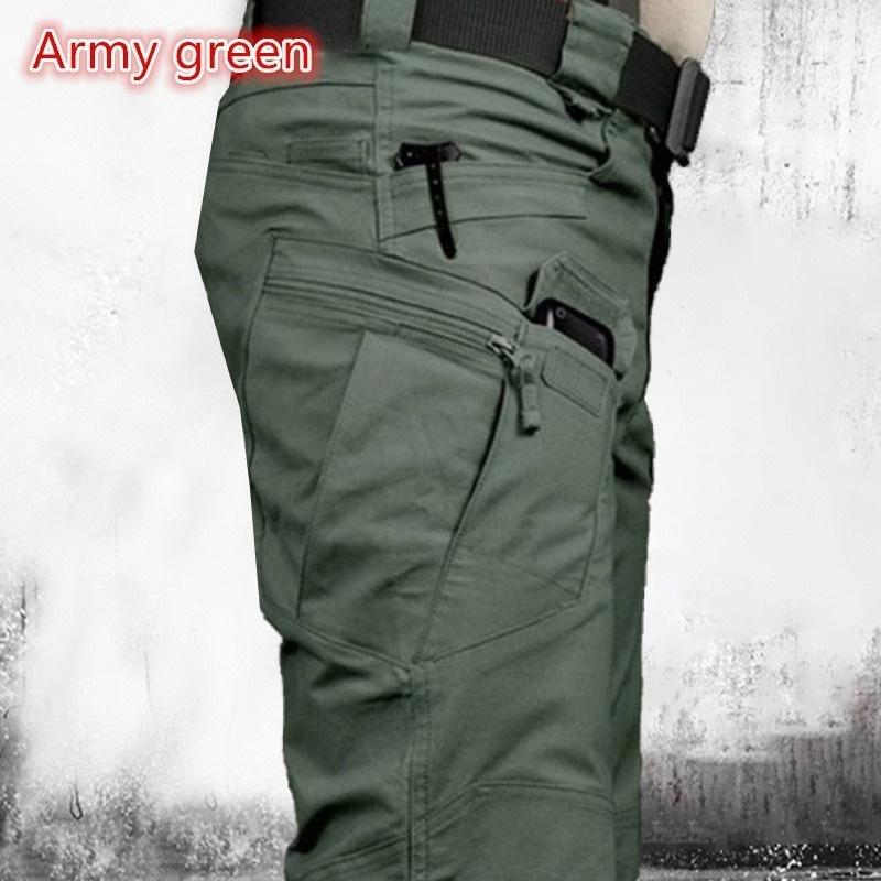 Schnell trocknende, wasserdichte, taktische Hose für Herren, atmungsaktive Arbeitshose mit mehreren Taschen, Cargohose, Militärhose XXXL armee grüne