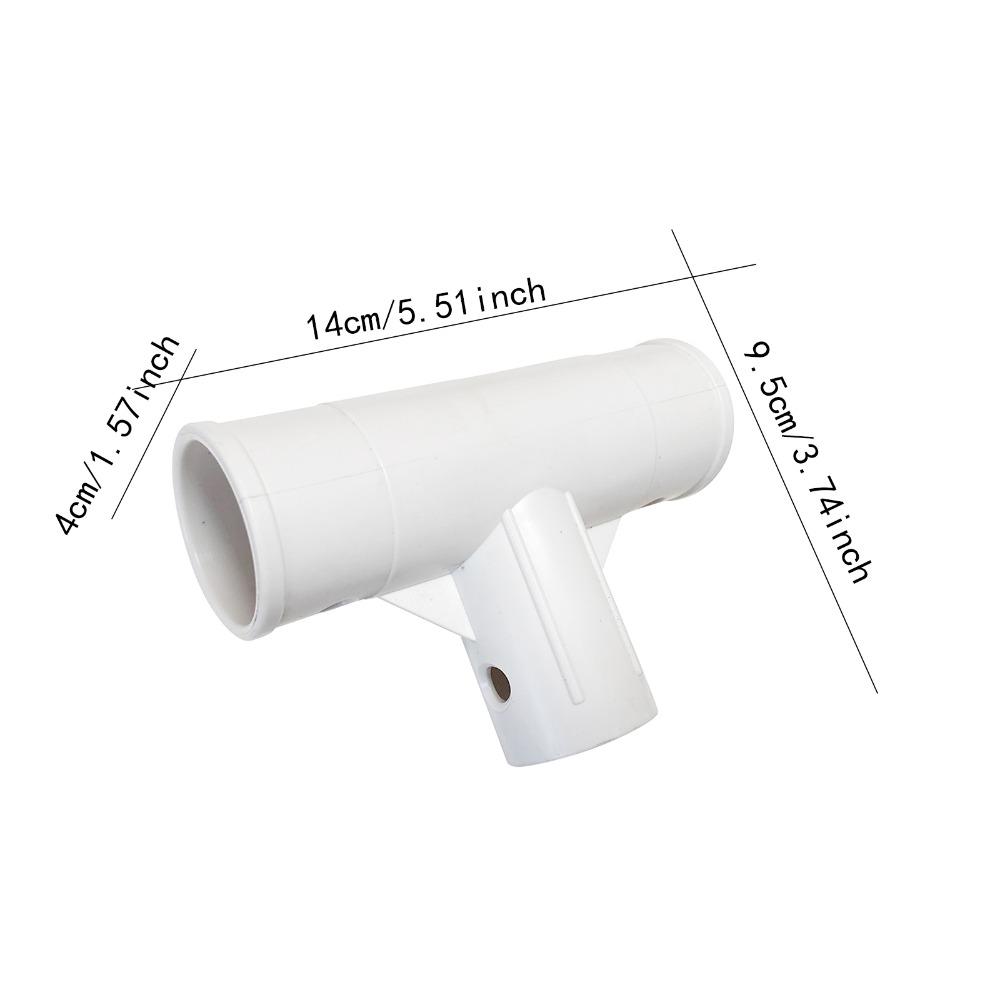 Gerades T-Stück Rostbeständiger Schlauchverbinder Poolschlauchadapter für INTEX 28273 Pumpe weiß