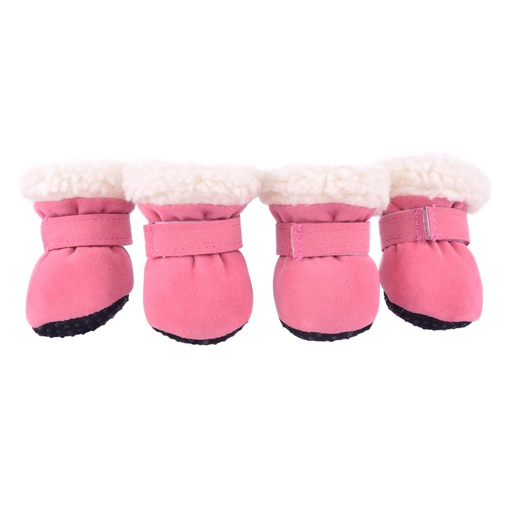 4 teile/satz Super Warme Haustier Hund Katze Schuhe Hund Stiefel Winter Welpen Katze Regen Schnee Booties Schuhe für Kleine Hunde chihuahua Nicht-slip L