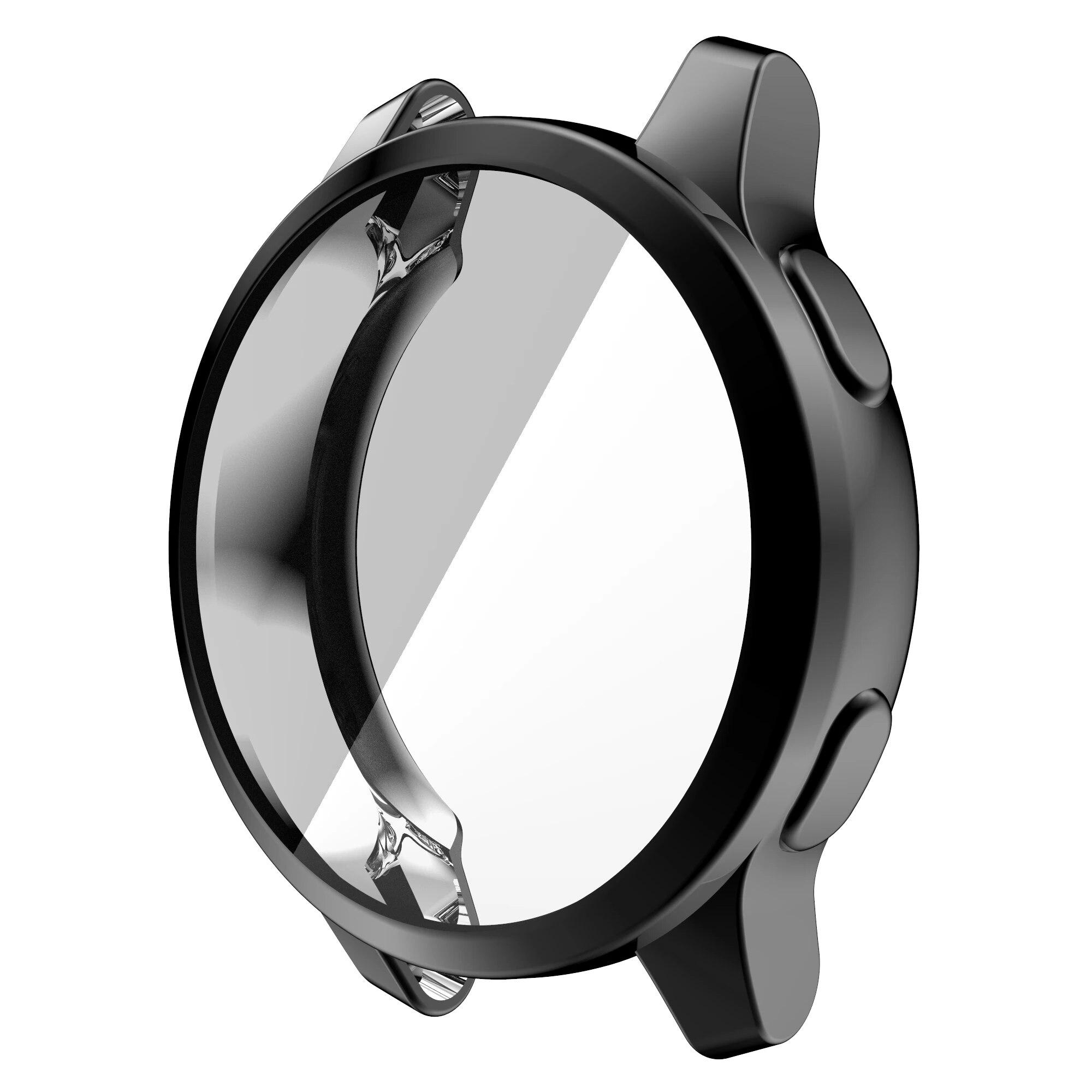 Schutzhülle für Garmin Venu 2 / 2S Smart Watch TPU-Beschichtung Schutzrahmen für Garmin Vivoactive 4S / 4 Stoßstangenzubehör Garmin Venu 2 schwarz
