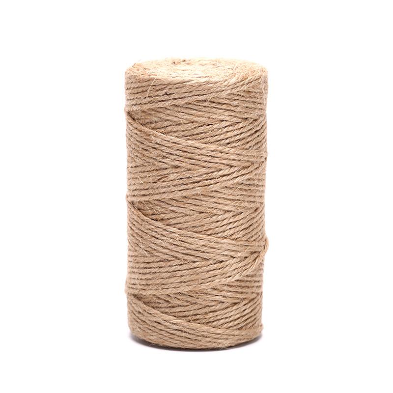 Natürliche Hanf Leinen Schnur verdreht Sackleinen Jute Schnur Seil String Diy Handwerk Dekor 100m