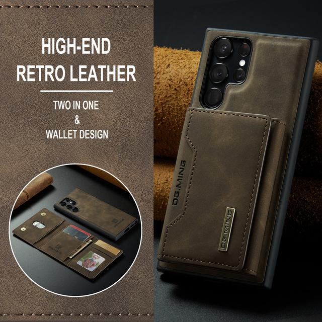 2 In 1 Magnetische Funktion Ledertasche Für Samsung Galaxy S22 Ultra 5g S22ultra S22 Plus S 22 S20 S21 Fe Schutz Brieftasche Abdeckung for Galaxy S21 kaffeebraun