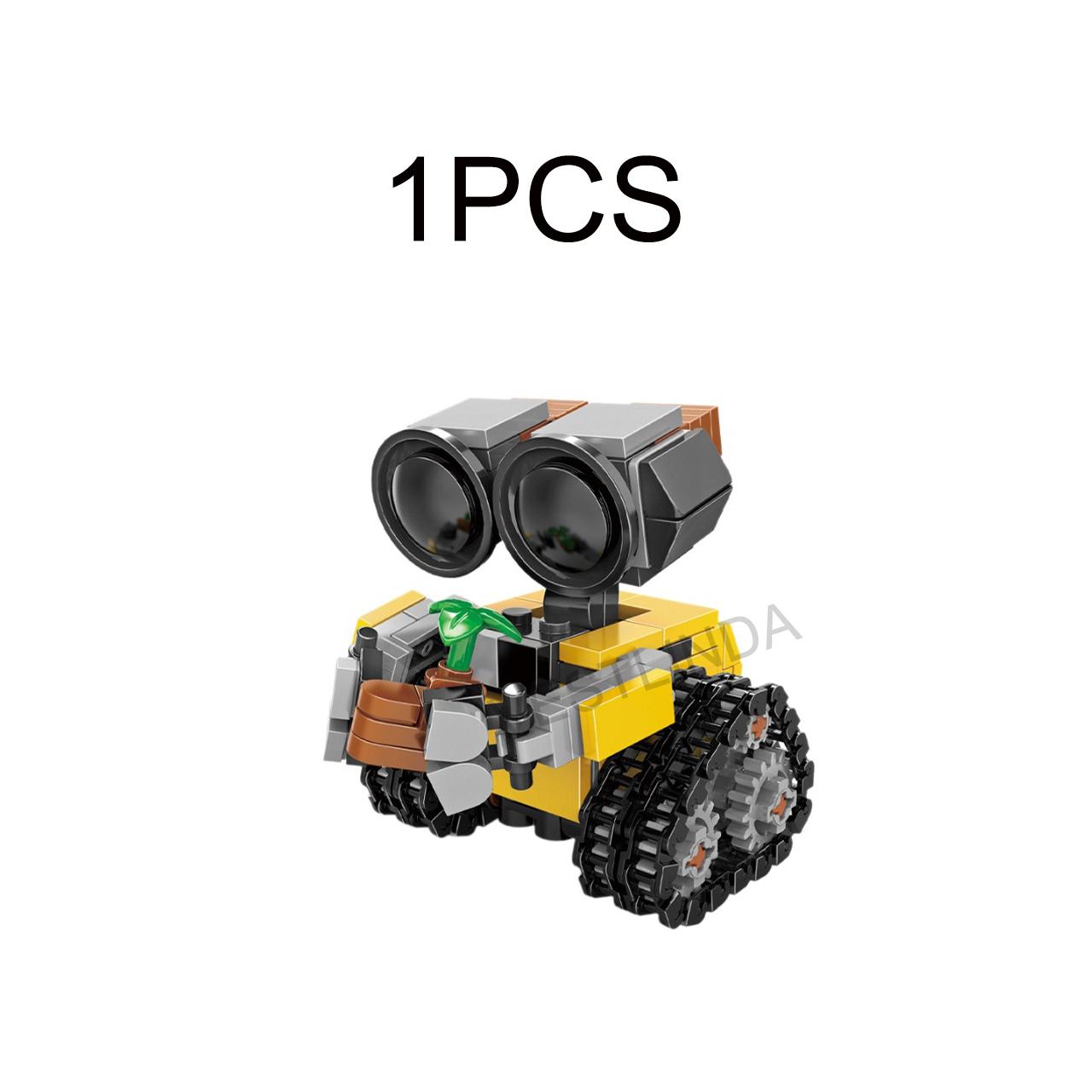 1/2 Stück Space Wall E Roboter Bausätze MOC Beweglicher Humanoider Roboter Steckbausteine Spielzeug Lernspielzeug Spiel Zubehör