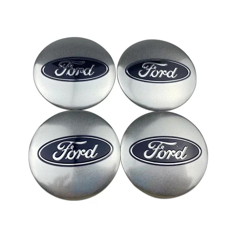 60mm Auto Felgen Radkappen Emblem Aufkleber für Ford S-MAX GALAXY FLEX FIGO C-MAX EXPEDITION RANGER KA Fiesta TRANSIT vcqt50 gray