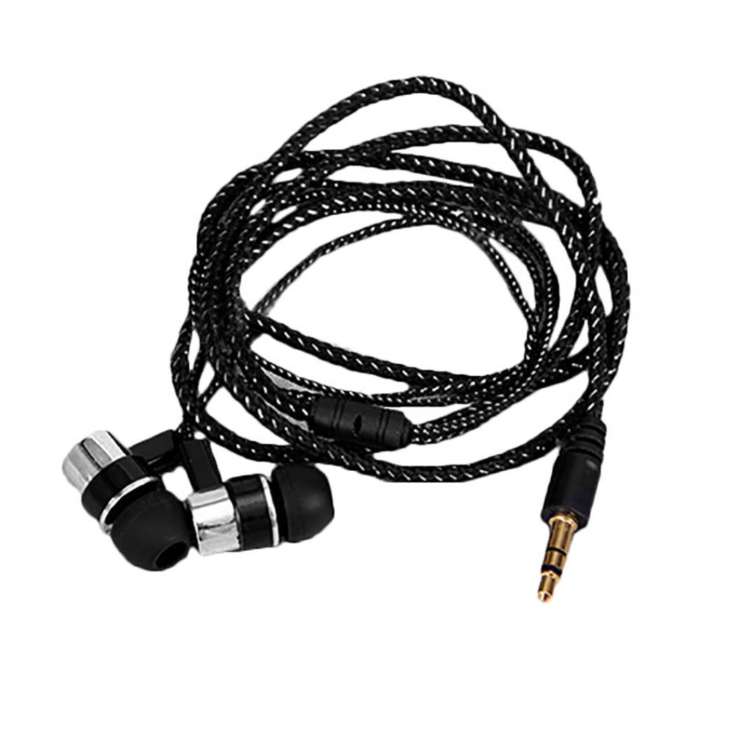 Bass Stereo In-Ear Kopfhörer Kabelgebundener Kopfhörer Ohrhörer Metall Headset für Telefon PC