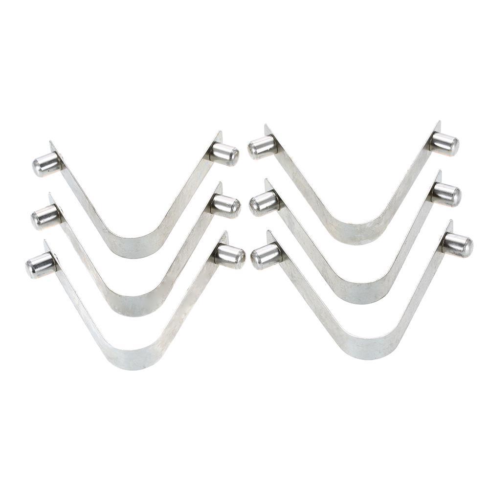 6 Stück Kajak-Paddel-Federklemmen, Zeltstangen-Clips, Druckknopf-Feder-Schnappclip, Verriegelungsrohrstift 9mm double pin solid