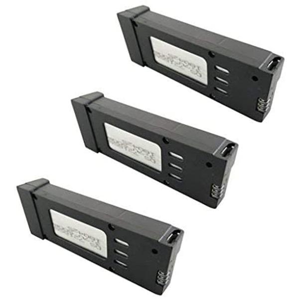 LiPo Akku 3,7V 500mAh für Drohne | Kompatibel mit E58 S168 JY019 | Stabile Energieabgabe | 3er Pack | Schwarz schwarz