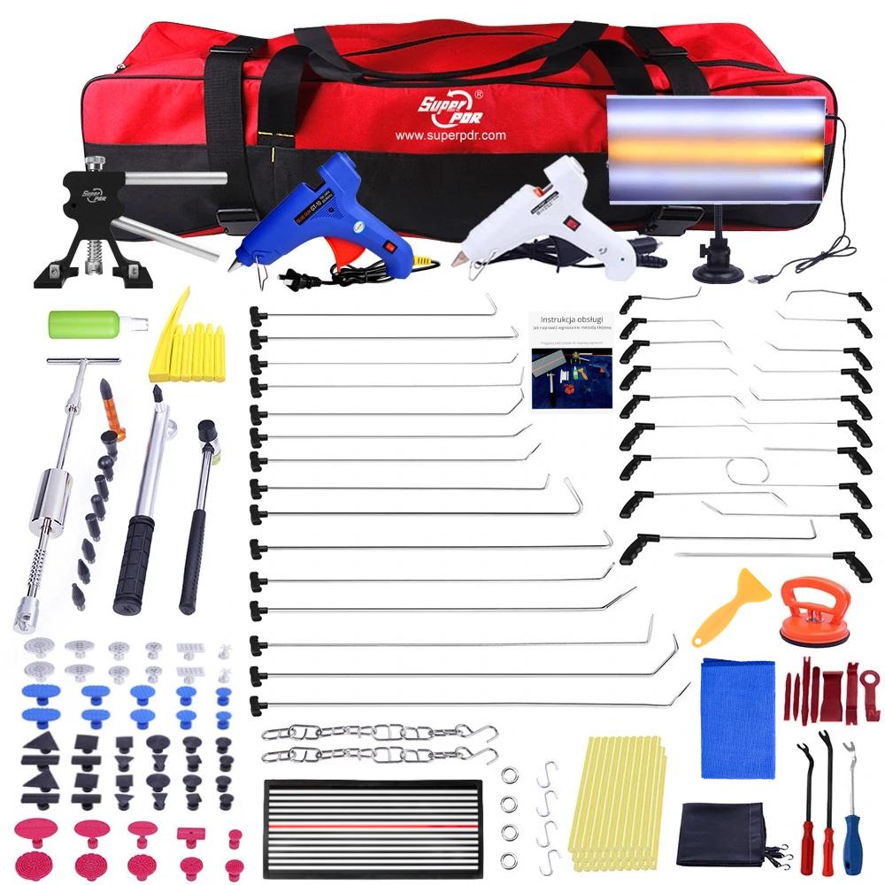 Professionelles großes PDR-Werkzeugset zur Dellenentfernung mit 34 Stangen