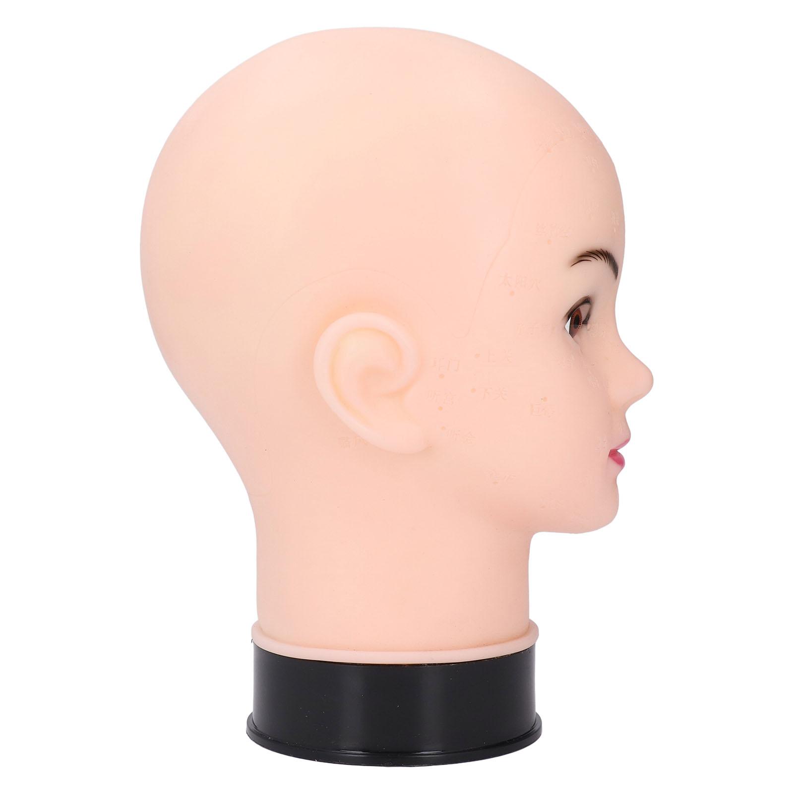 Glatzkopf Schaufensterpuppe Silikon Professioneller Übungskopf für Beauty-Make-up Perücken Hüte