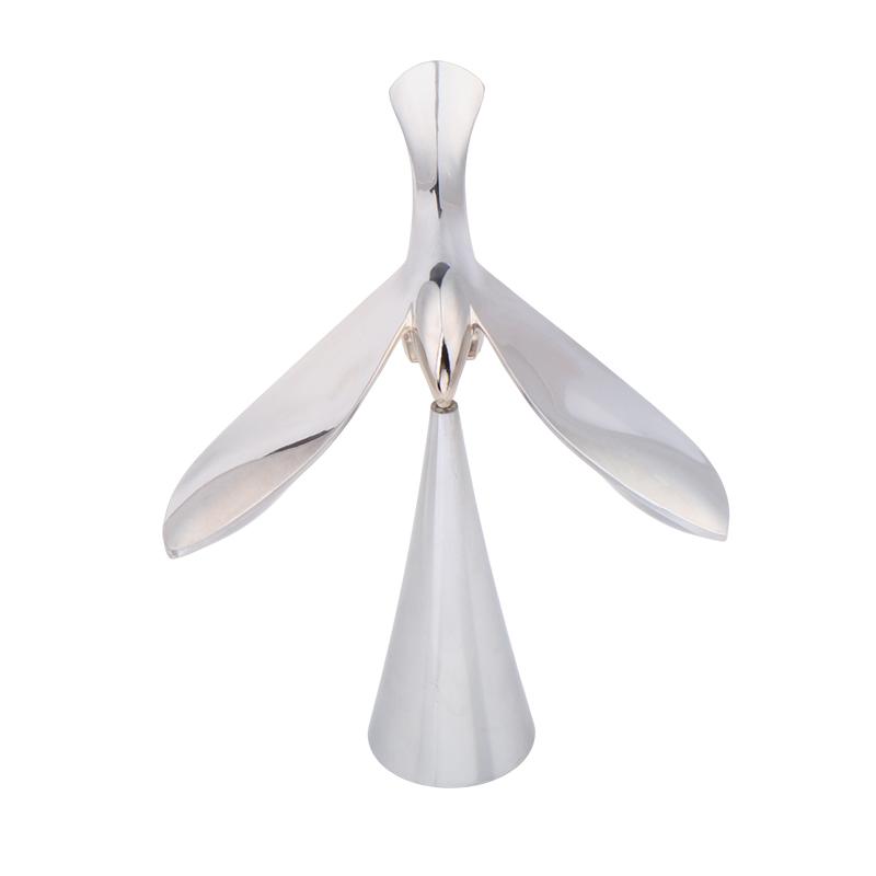 Flaschenöffner mit fliegendem Vogel, glatte Oberfläche, 360 ° drehbar, Balance-Vogel-Flaschenöffner, Zinklegierung, Zubehör, Vogel, dekorative Ornamente 11.5*13cm silber