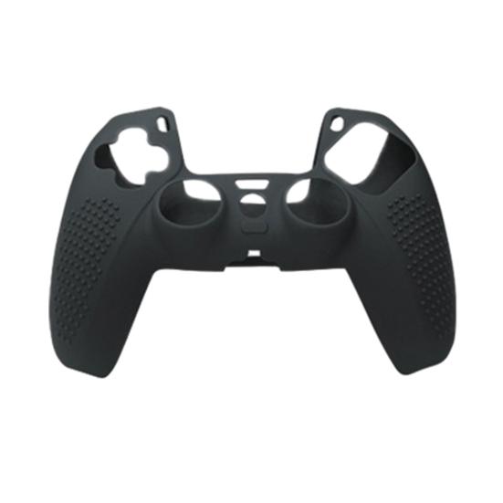 Yousheng Silikon-Gamepad-Hülle, rutschfester Griff, präzise Lochpositionsabdeckung, kratzfest, Griffverbesserung, Controller-Schutzhülle für PS5 schwarz