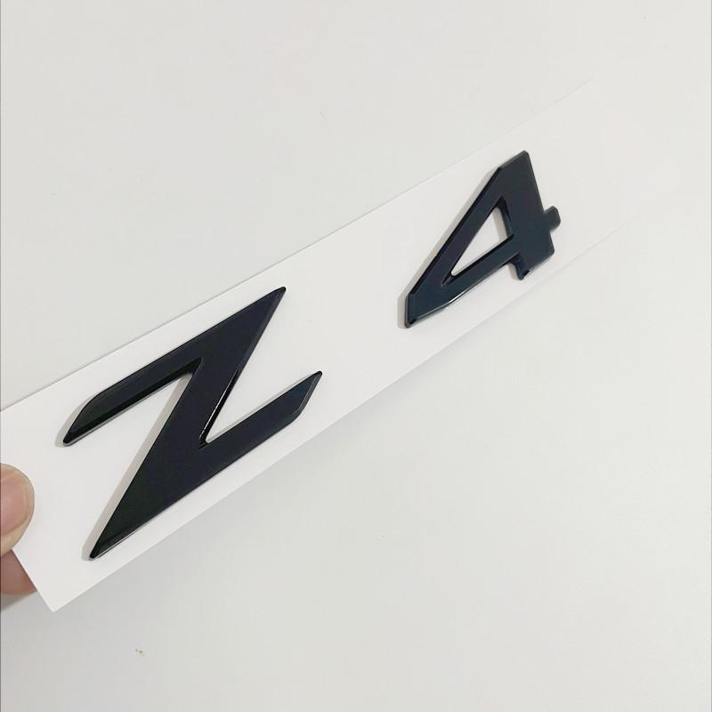 3D ABS Klebe Chrom Schwarz Logo Z4 Emblem Buchstaben Auto Heckklappen Emblem Aufkleber für BMW Z4 E85 E89 G29 Z4 Aufkleber Zubehör black