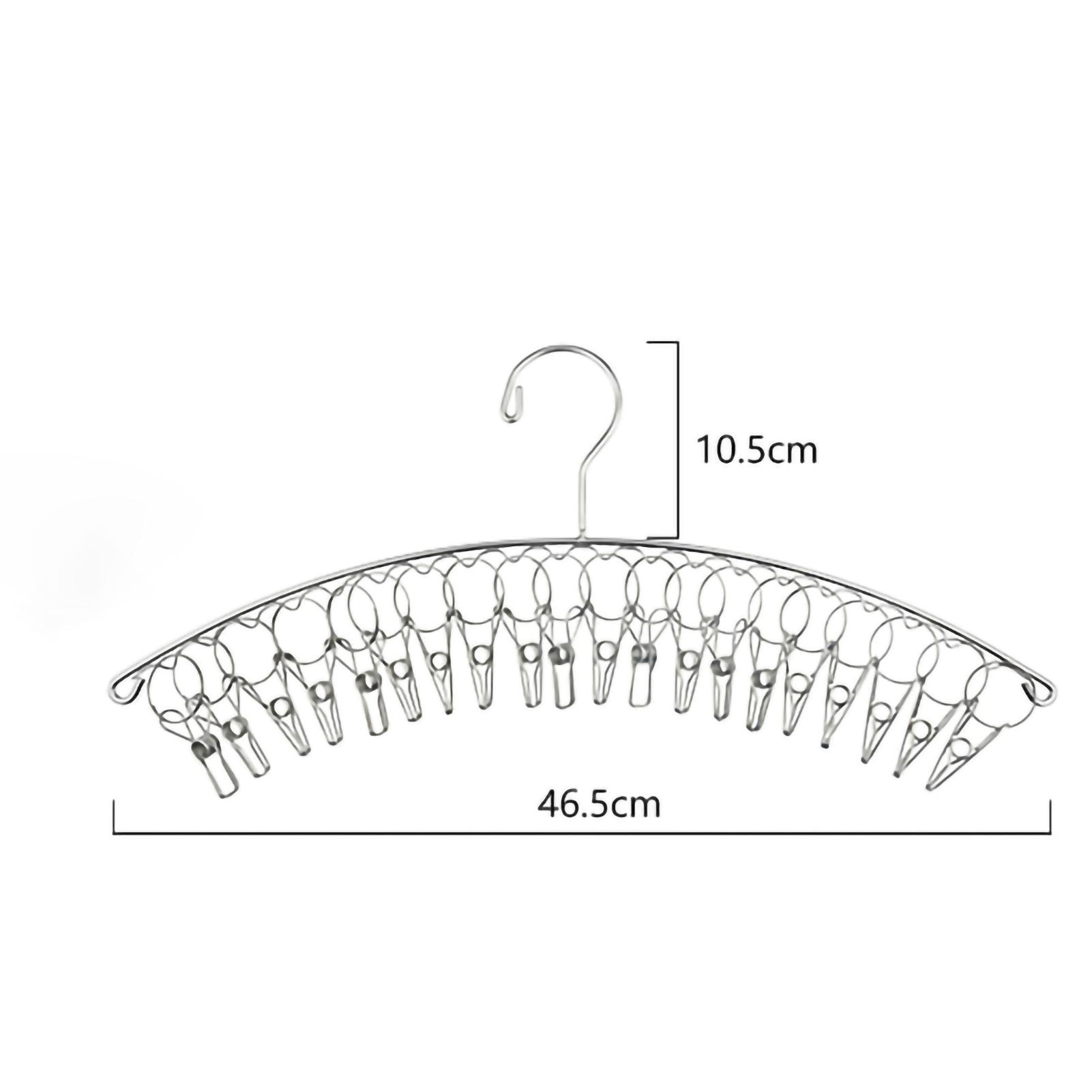 Sockenständer aus Edelstahl Gebogener Faltbarer Wäscheständer Winddichter Kleiderbügel 4.0 Dickes Innenrohr