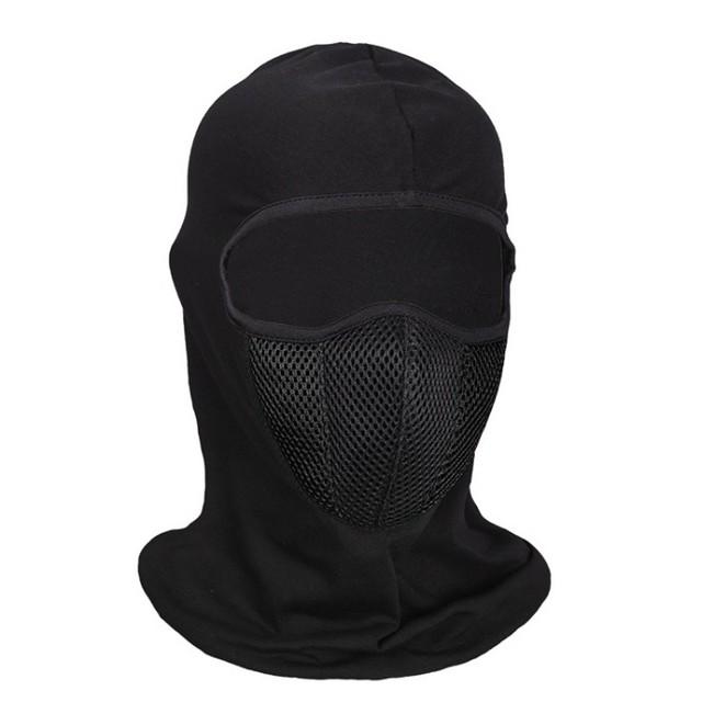 Atmungsaktive Sturmhaube, Motorrad-Vollgesichtsmaske, Motorrad, Radfahren, Fahrradmaske, Motocross-Helm, Kapuze, Moto, Reiten, Hals-Gesichtsmaske None schwarz