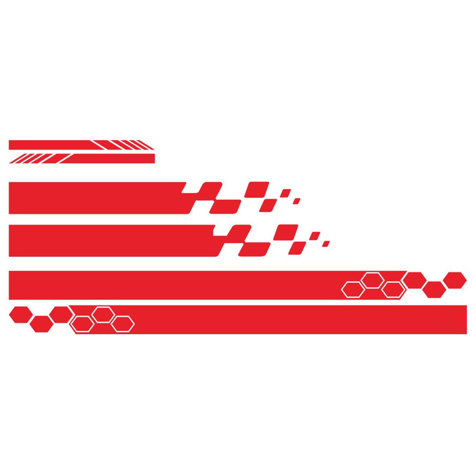 5 Stücke Vinyl Auto Seitenaufkleber Karosserie Racing Sport Aufkleber Universal Auto LKW DIY Aufkleber Streifen Vinyl Aufkleber Dekoration rot