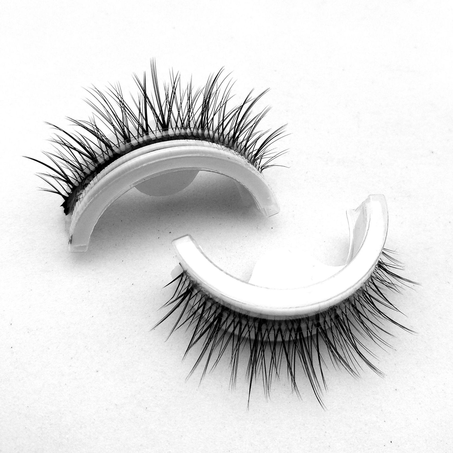 1 Paar wiederverwendbare, selbstklebende falsche Wimpern, 3D-Nerz-Wimpern, Wimpernverlängerung ohne Kleber, 3 Sekunden zum Tragen, kein Kleber erforderlich, Wimpern 4