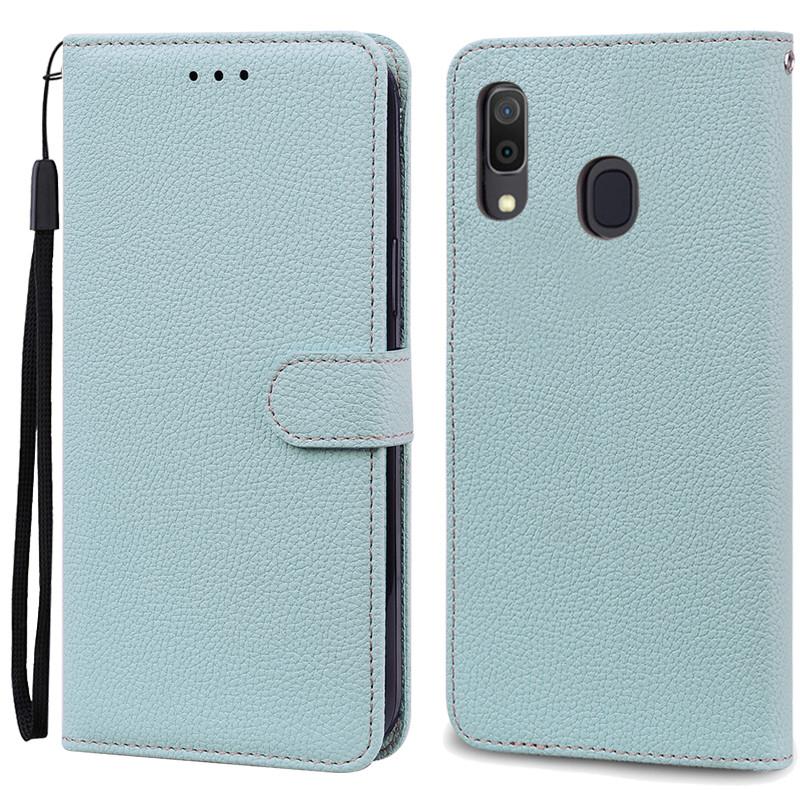 A40 Hülle Für Samsung Galaxy A40 Hülle Leder Brieftasche Klapphülle Für Samsung A40 A 40 Hülle SM-A405F Cover Coque Fundas Etui Capa For Samsung A40 hellblaue