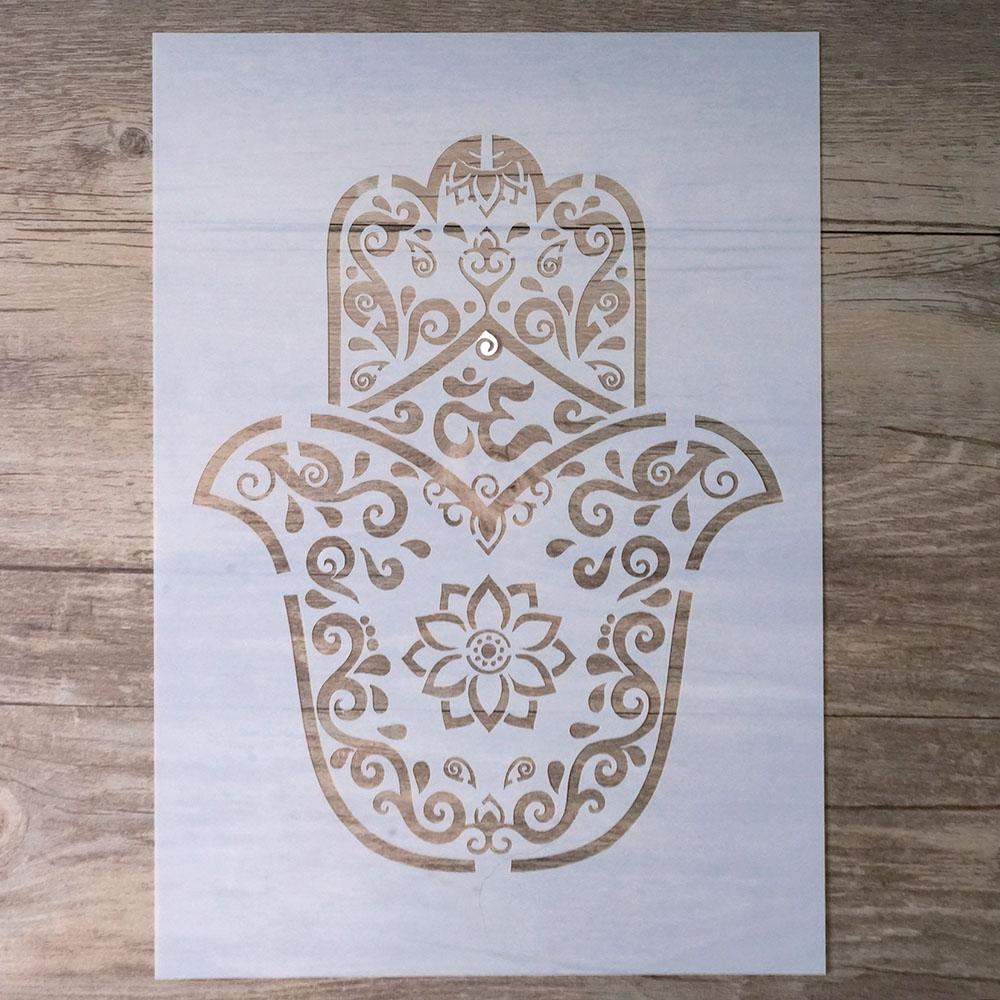 A4 A3 A2 Größe DIY Handwerk Layering Mandala Schablonen für Wände Malerei Scrapbooking Stempelalbum A2 size 42 by 59.4 cm blizzard blaue