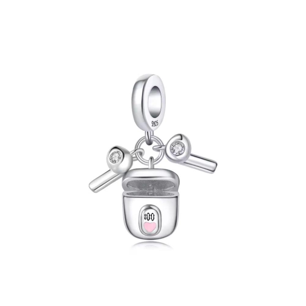 925 Sterling Silber Süßigkeiten Herz Bär Mond Stern Biene Pinguin Charm Perle für DIY Armband Schmuck für Frauen