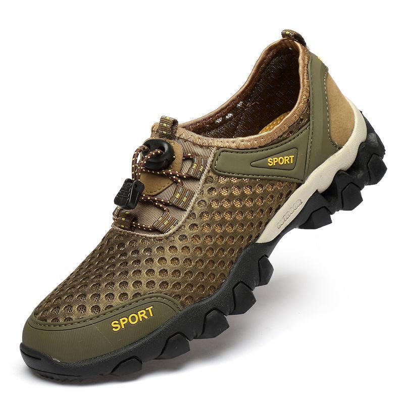 Herren Freizeitschuhe Tennis Sneaker Atmungsaktives Mesh Rutschfest Outdoor Mesh Schuhe Herren Wanderschuhe Klettern Trekking Barfuß Sneaker 39 kaffeebraun