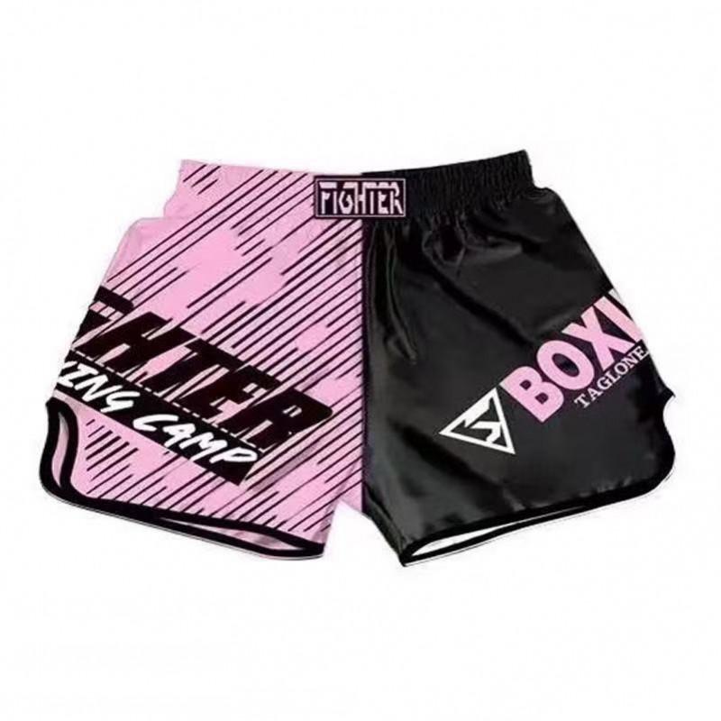 MMA Trainingsset Herren Damen Boxen Muay Thai Kampfsport Fitnessstudio Workout Kompressions-Kurzarmtop Shorts Kids XL Recommended Height: 120cm