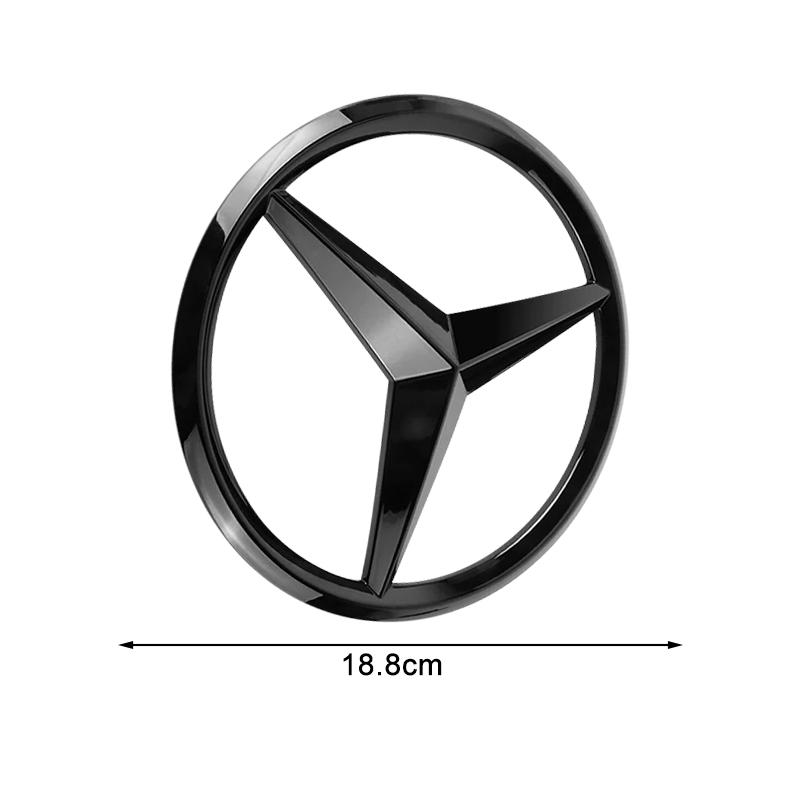 188/210MM Auto Frontgrill Abzeichen Aufkleber Abdeckung Emblem Aufkleber Autozubehör Für Mercedes benz AMG W204 W203 W212 W211 W124 W210 GLC GLE E CLA GLA black